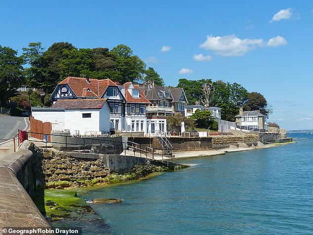 The Isle of Wight was chosen as the location for the NHS app trial because it is a self-contained island so the population was easy to monitor (Pictured: The village of Seaview on the island)