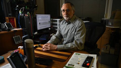 retired environmental scientist christian daughton sits at his computer in his home on tuesday, march 16, 2021 in henderson, nevada daughton is a proponent of wastewater based epidemiology, being able to analyzing sewage to see what it says about public health in the community photo by david becker